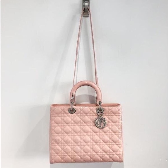 Christian Dior Patent Large Lady Dior Pink - Picture 8 of 11